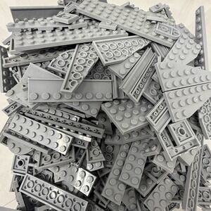 LEGO Light Bluish Gray Plates & More Bulk Lot – 2lb 2 Oz Bag Sorted by Color